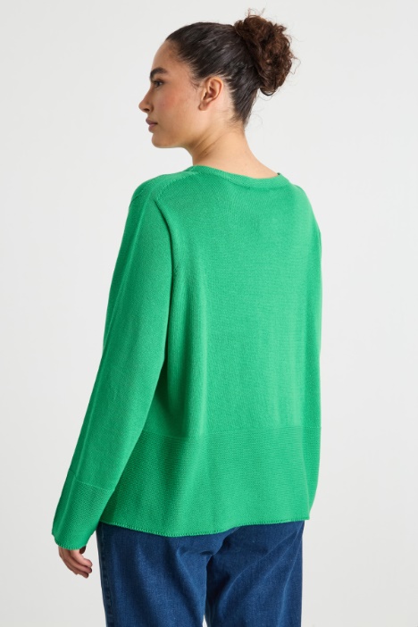 Maglia dritta con scollo tondo