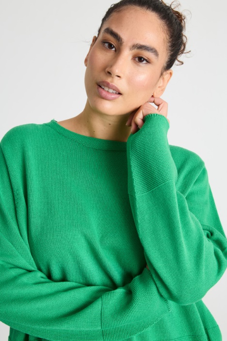 Maglia dritta con scollo tondo