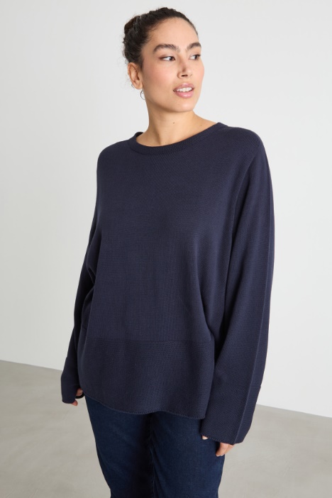 Round-neck cotton jumper Intrend