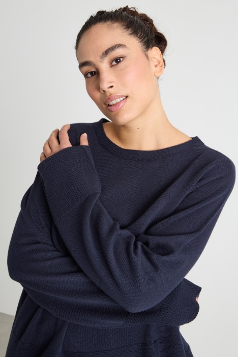 Maglia dritta con scollo tondo