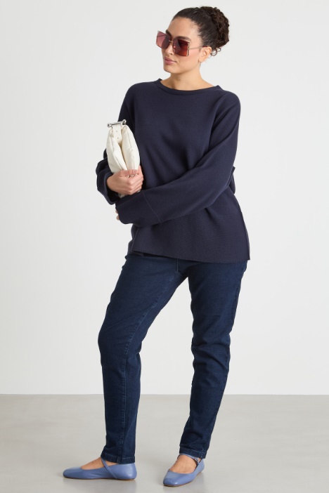 Round-neck cotton jumper Intrend