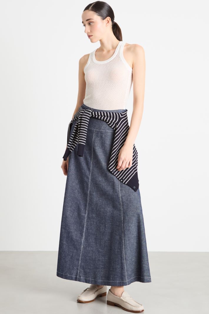 Lightweight pointelle-knit vest Intrend