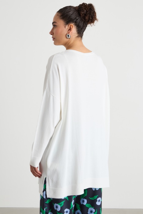 Maglia oversize con spacchi