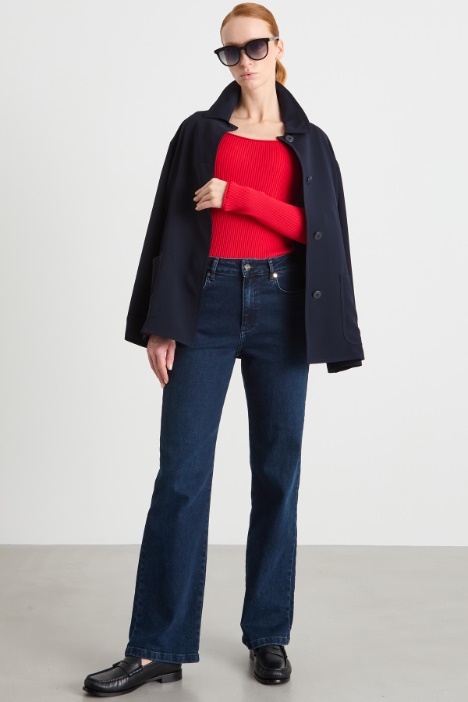 Square-Neck Knit Intrend