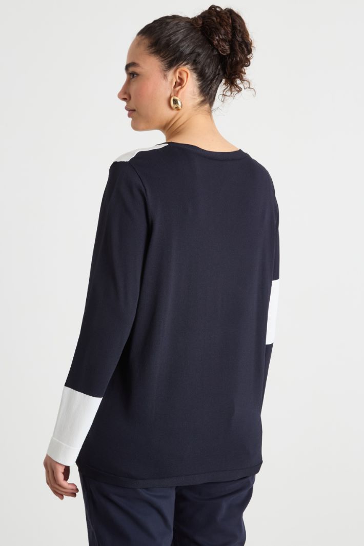 Maglia oversize con intarsi a contrasto Intrend - 4