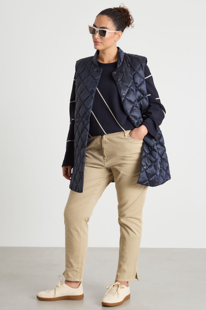 Oversized contrast-intarsia jumper Intrend