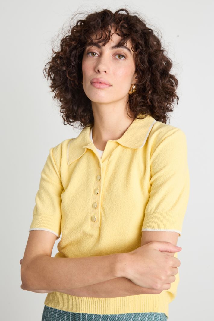 Knitted polo shirt Intrend - 2