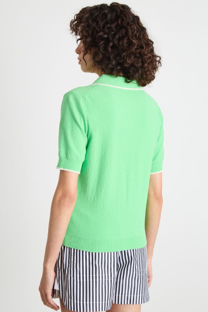 Knitted polo shirt Intrend - 4