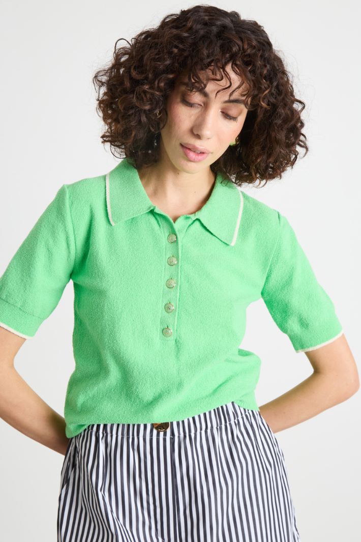 Knitted polo shirt Intrend - 2