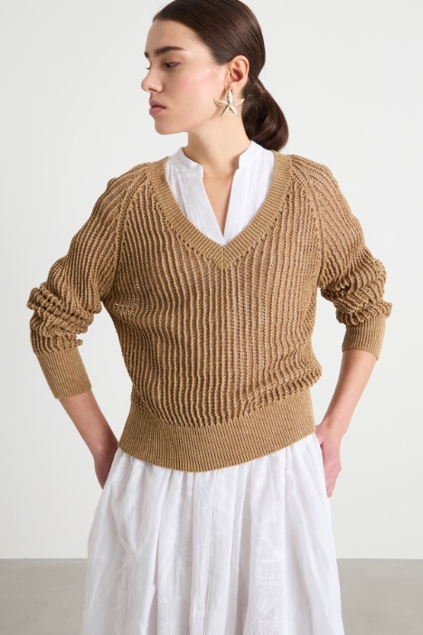 Open-knit ribbed jumper Intrend