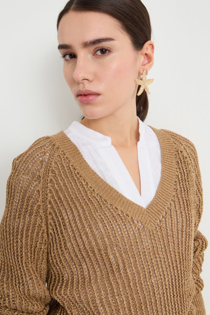 Open-knit ribbed jumper Intrend - 3