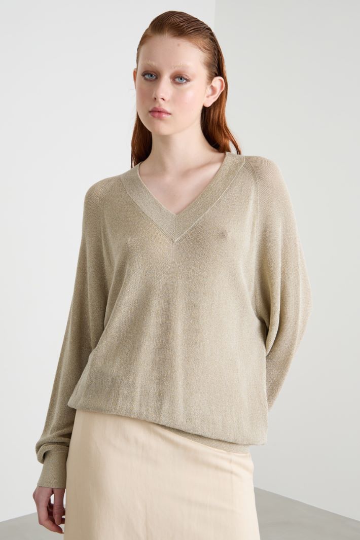 Loose-fit metallic-finish jumper Intrend - 2