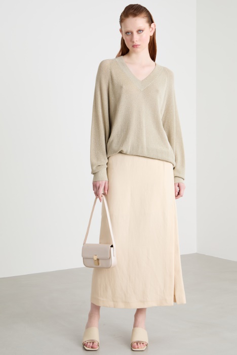 Loose-fit metallic-finish jumper Intrend
