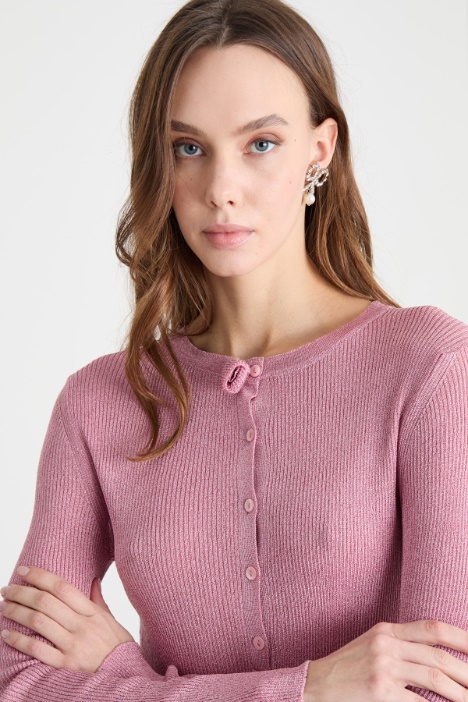 Maglia serafino laminata