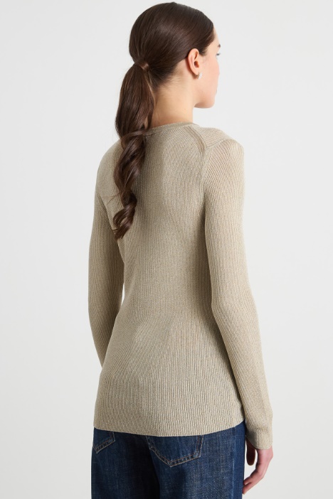 Maglia serafino laminata