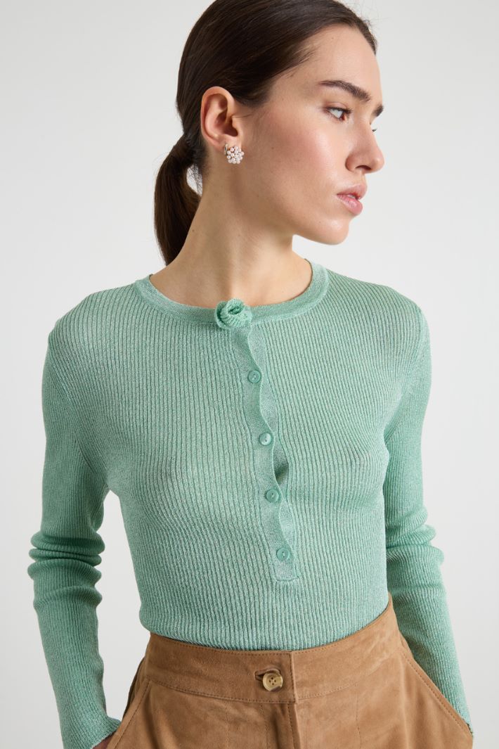 Laminated Henley top Intrend - 3