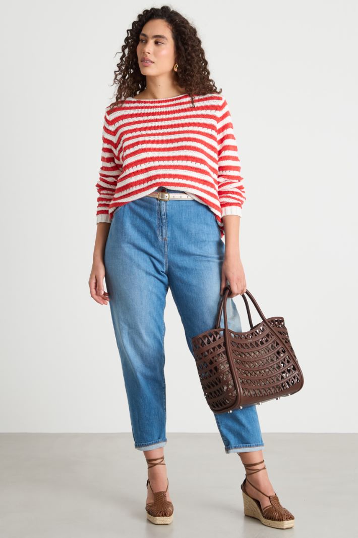 Maglia boxy traforata Intrend