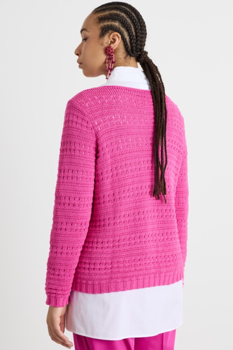 Maglia boxy traforata