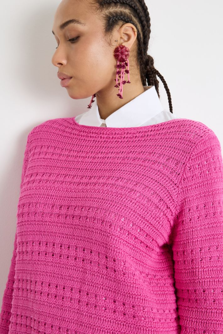 Boxy open-knit jumper Intrend - 3