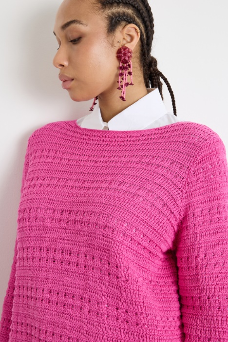 Maglia boxy traforata