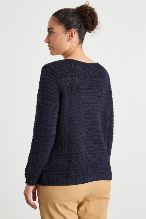 Maglia boxy traforata