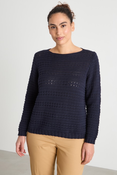 Boxy open-knit jumper Intrend