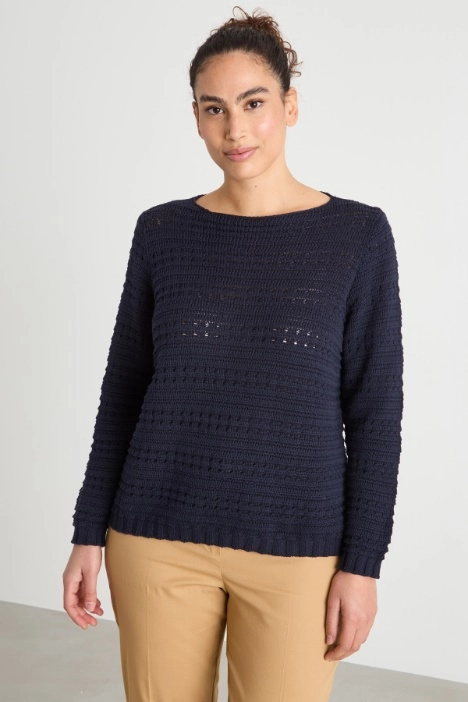 Boxy open-knit jumper - Intrend