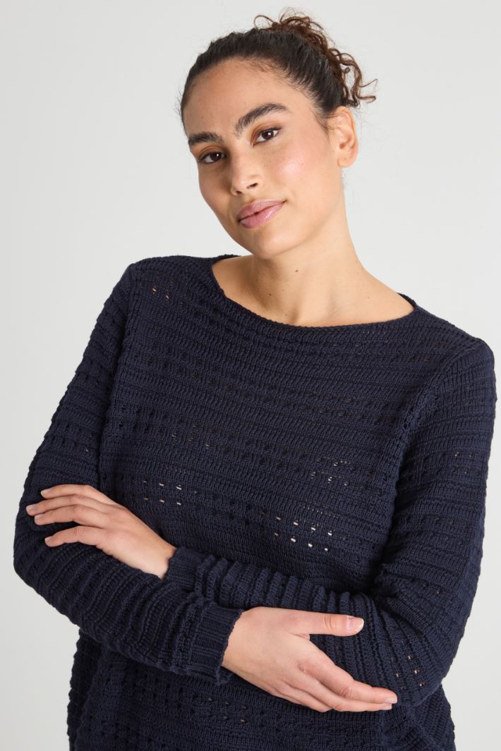 Boxy open-knit jumper Intrend - 3