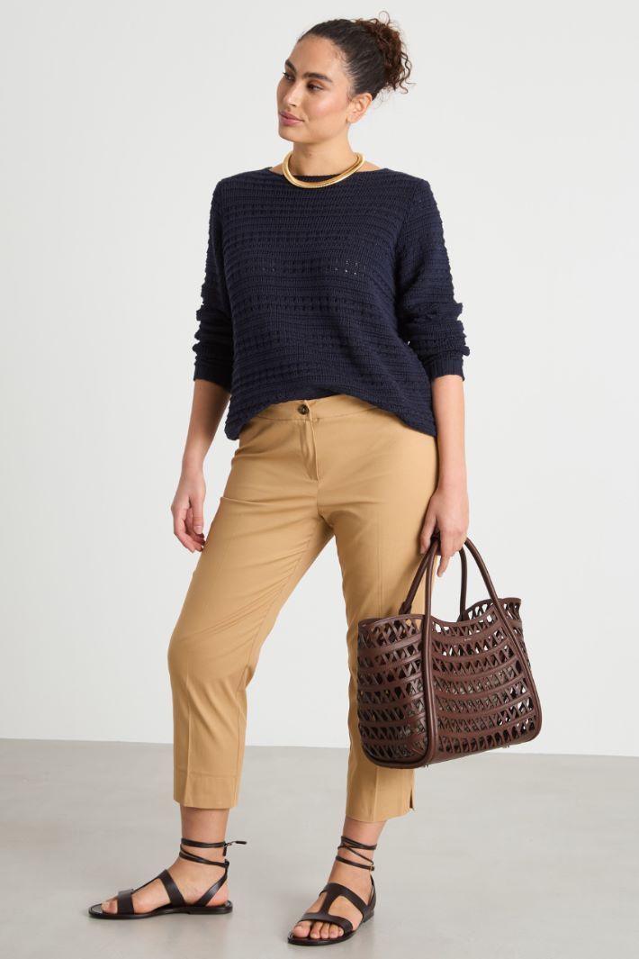 Boxy open-knit jumper Intrend