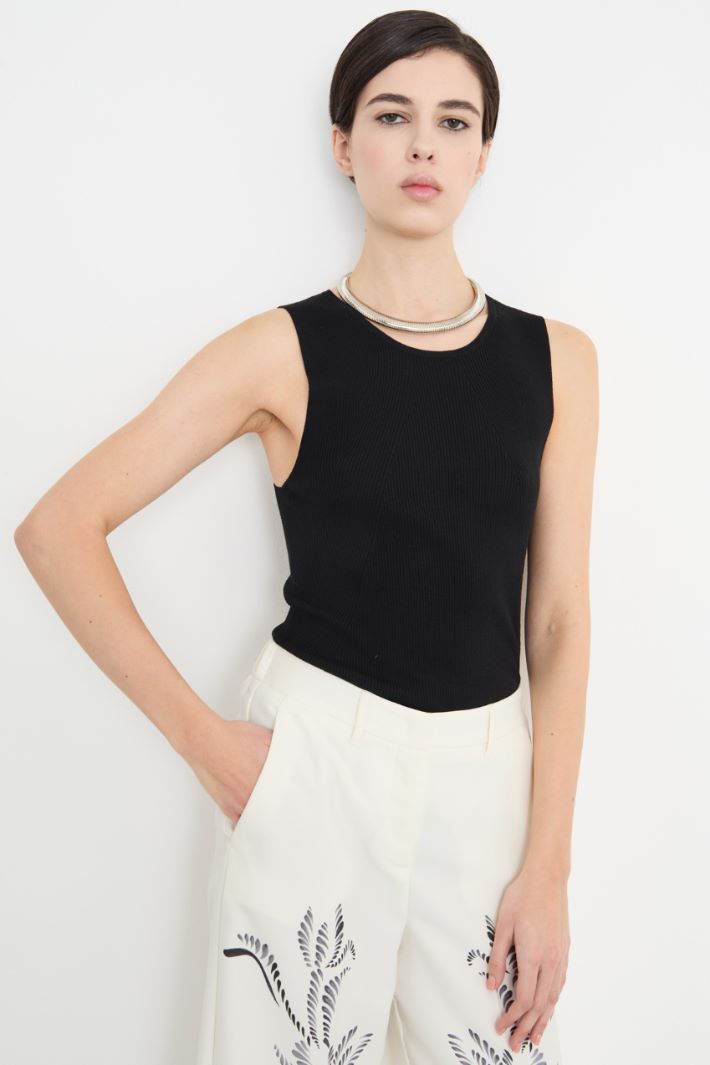 Sleeveless knit top Intrend - 2