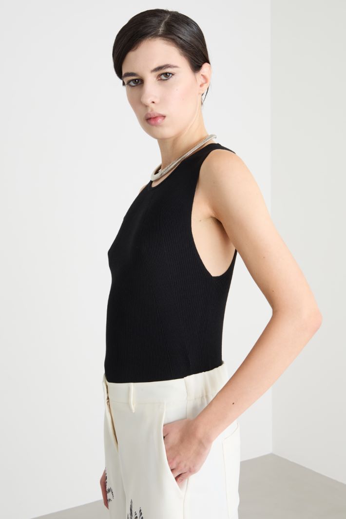 Sleeveless knit top Intrend - 3