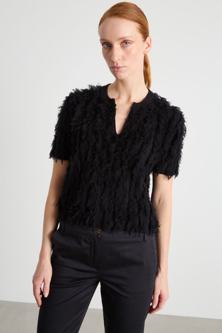 Top de punto con flecos Intrend - 2