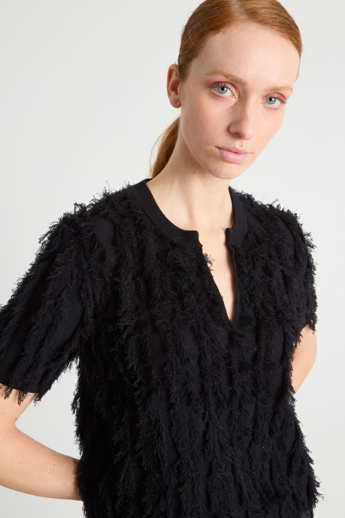 Top de punto con flecos Intrend - 3