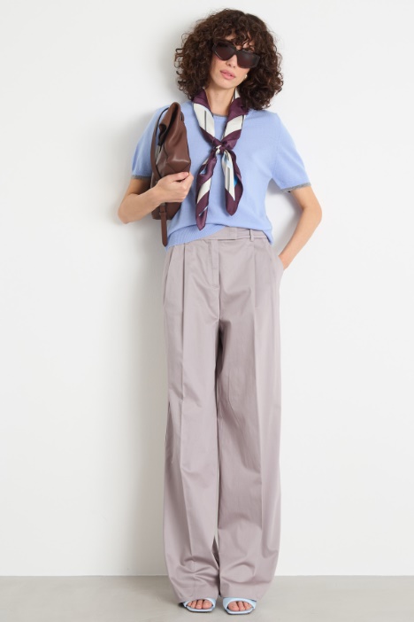 Short-sleeved cashmere blend jumper Intrend