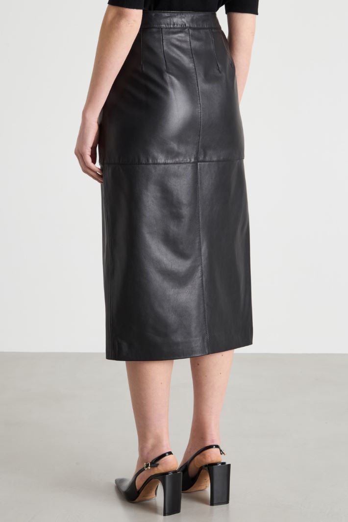 Straight leather skirt Intrend - 4