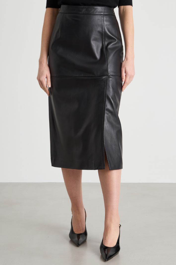 Straight leather skirt Intrend - 2