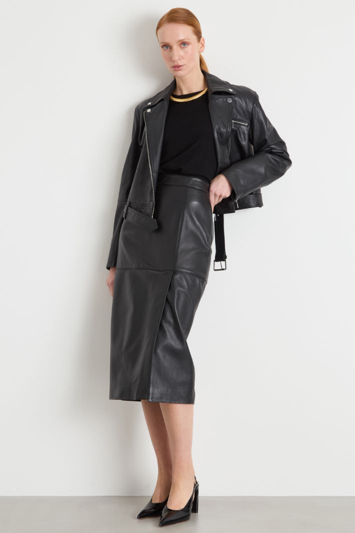 Straight leather skirt Intrend