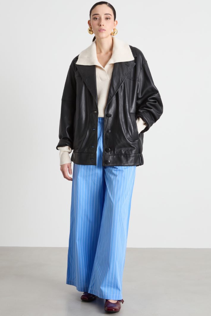 Oversized leather jacket Intrend