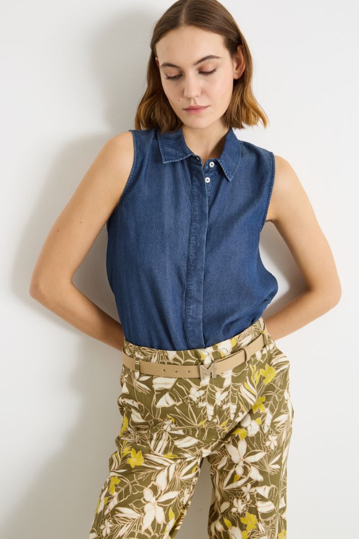 Cintura in canvas di cotone e lino Intrend - 3