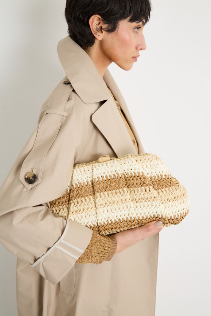 Multicolour raffia-effect bag Intrend - 5