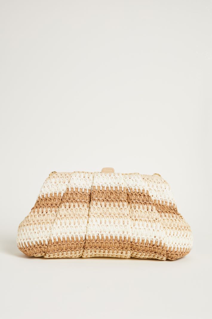 Multicolour raffia-effect bag Intrend