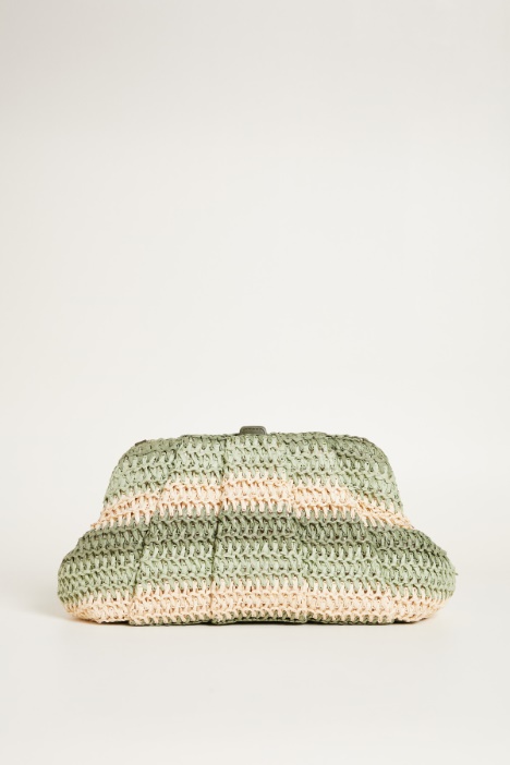 Multicolour raffia-effect bag Intrend