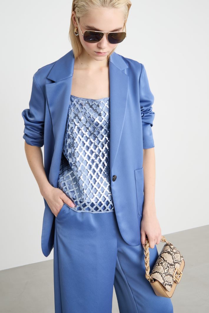 Mini bag in tessuto spalmato stampa pitone Intrend - 5