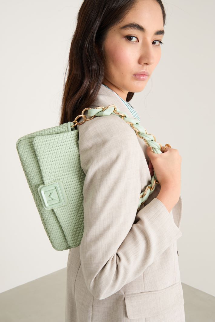 Borsa in tessuto spalmato intrecciato Intrend - 5