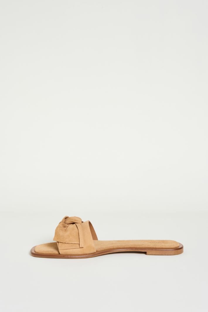 Suede bow slides Intrend - 3