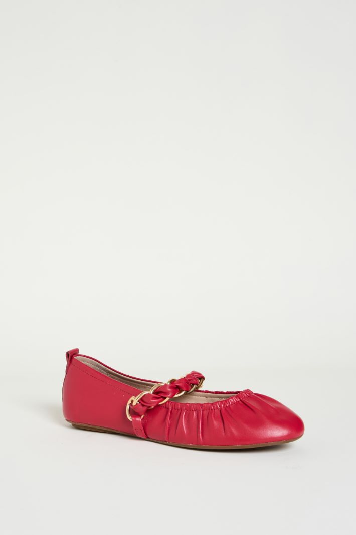 Chain-detail nappa leather ballet flats Intrend - 2