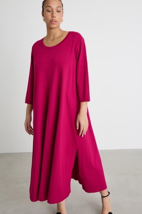 Maxi abito in jersey con tasche