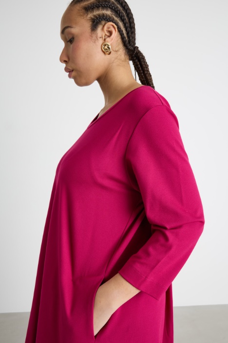 Maxi abito in jersey con tasche