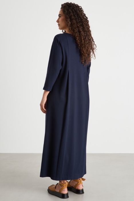 Maxi abito in jersey con tasche