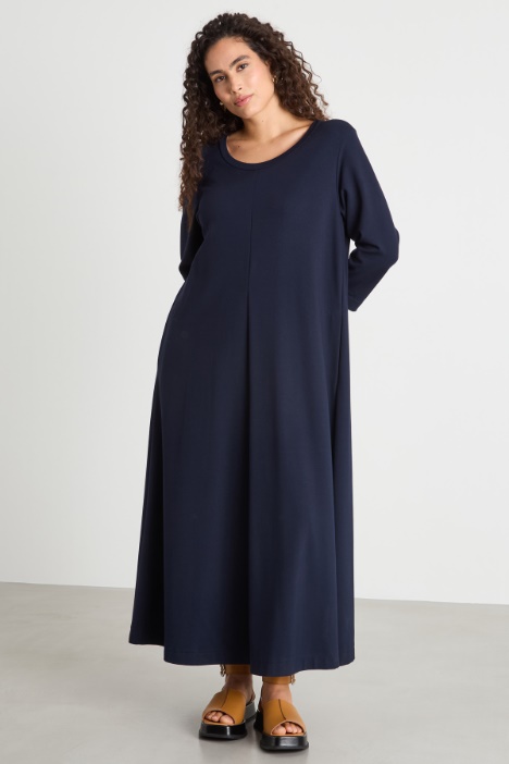 Maxi abito in jersey con tasche